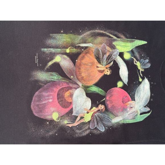 VTG Y2K 2000s Aimee Bonamie Fantasy Art T-shirt Size MED Goth Fairy Tee Made USA - Picture 6 of 10